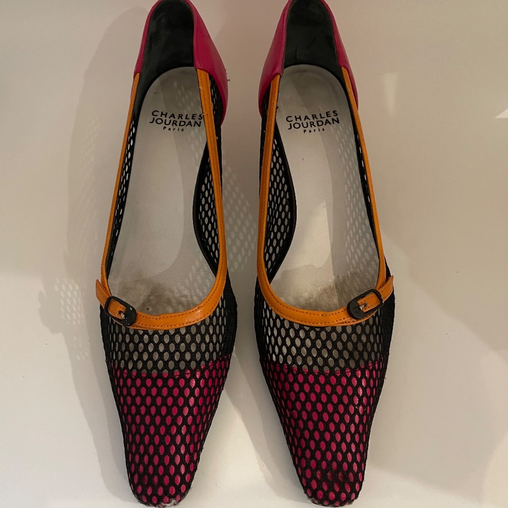 Charles Jourdan (Paris) Mesh/Leather Dress Shoe - Picture 2 of 8